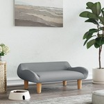 Hondenmand 90x79x20 cm pluche en kunstleer zwart en grijs