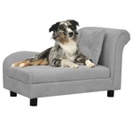 Hondenmand 90x53x30 cm fluweel donkergrijs