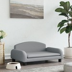 Hondenbank met kussen 83x44x44 cm pluche bruin