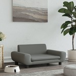 Hondenmand 70x52x30 cm stof donkergrijs
