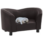 VidaXL Hondenbank 67x41x39 cm kunstleer bruin