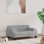 Hondenmand 70x45x30 cm stof donkergrijs