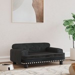 Hondenmand 70x40x24 cm stof donkergrijs