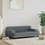 Hondenbank 67x41x39 cm kunstleer grijs