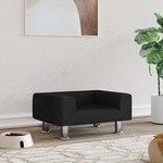 Hondenbank met kussen 83x44x44 cm pluche grijs