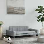 Hondenmand 70x45x30 cm stof lichtgrijs
