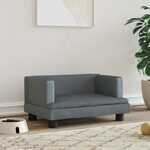 Hondenmand 66x40x45 cm fluweel lichtgrijs