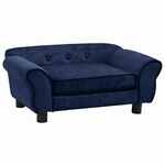Hondenmand 70x45x30 cm fluweel zwart