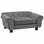 VidaXL Hondenbank 68x38x38 cm pluche zwart