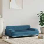 Hondenmand 60x40x30 cm fluweel blauw