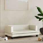 Hondenbank 67x47x36 cm pluche donkergrijs