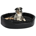Hondenmand 70x45x30 cm fluweel zwart