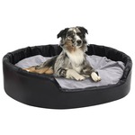 Hondenmand 95x55x30 cm fluweel zwart