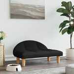 Hondenmand 69x59x19 cm pluche en kunstleer zwart en grijs