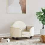 Hondenbank 81x43x31 cm pluche en kunstleer bruin