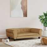 Hondenbank 69x49x40 cm pluche bordeauxrood