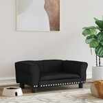 Hondenbank 69x49x40 cm pluche blauw