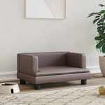 VidaXL Hondenmand 50x40x30 cm kunstleer grijs