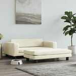 Hondenmand met verlengstuk 100x50x30 cm fluweel lichtgrijs