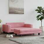 Hondenmand met verlengstuk 100x50x30 cm fluweel bruin