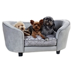 ENCHANTED HONDENMAND / SOFA ROMY PEWTER GRIJS 67,5X40,5X30,5 CM