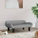 VidaXL Hondenmand 79x70x19 cm pluche en kunstleer zwart en grijs