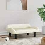VidaXL Hondenmand 99x89x21 cm pluche en kunstleer zwart en beige
