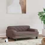 Hondenmand 90x53x30 cm kunstleer cappuccinokleurig