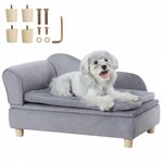 VEVOR Hondensofa 760 x 450 x 415 mm Hondenbank voor middelgrote honden en katten Zacht fluweel Hondenslaapbank 36 kg Zwaar uitgevoerde kattensofa Hondenbed Huisdierbed Donkerbruin
