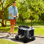 TRIXIE HONDENBUGGY GRIJS 47X80X100 CM TOT 15 KG