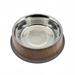 Nobleza Luxe voerbak voor hond en kat - RVS met houtmotief - Maat S