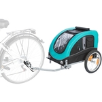 Trixie hondenfietskar limited edition zwart / turquoise (80X75X86 CM TOT 30 KG)