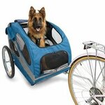 Zoomundo- Honden fietskar Sparky, transport kar hond, grijs, aanhanger hond