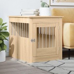Hondenbench 55 x 80 x 68 cm bewerkt hout bruineikenkleurig