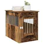 Hondenbench 55x75x65 cm bewerkt hout grijs sonoma