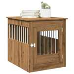 Hondenbench 64,5x80x71 cm bewerkt hout oud houtkleurig