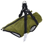 VidaXL Hondenjas met harnas waterdicht reflecterend legergroen l28
