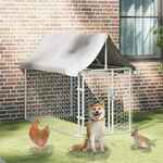 Hondenkennel 4 panelen 50 x 100 cm gepoedercoat staal zwart