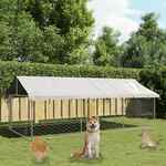 Hondenkennel voor buiten met dak 400x200x150 cm