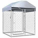 vidaXL Hondenkennel voor buiten met dak 450x450x200 cm