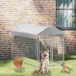 Hondenkennel voor buiten met dak 100x100x125 cm