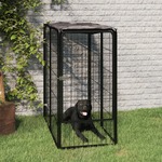 Hondenkennel 100x100x70 cm staal zwart