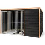 Hondenkennel 110x110x110 cm staal zilverkleurig