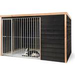 vidaXL Hondenkennel 6 panelen 50 x 100 cm gepoedercoat staal zwart