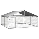 Hondenren XL - Puppyren - Hondenkennel - 8 Kennelpanelen - Staal - 80 cm hoog - 640 cm omtrek - Uitbreidbaar