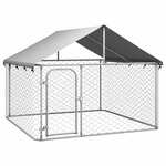 vidaXL Hondenkennel voor buiten 760x760x185 cm gegalvaniseerd staal