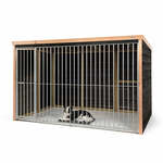 VidaXL Hondenkennel 6 panelen 50 x 100 cm gepoedercoat staal zwart