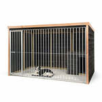 Semi-ingesloten wieg Kattenmand Hondenkennel Pad Dierbenodigdheden maat: S (roze konijn)