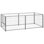 Hondenkennel voor buiten 110x220x180 cm gegalvaniseerd staal