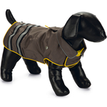 Beeztees Seja honden regenjas grijs/geel 68cm